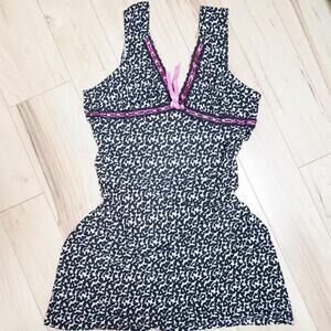 Kat Nap Leopard Print Slip Dress Y2K M